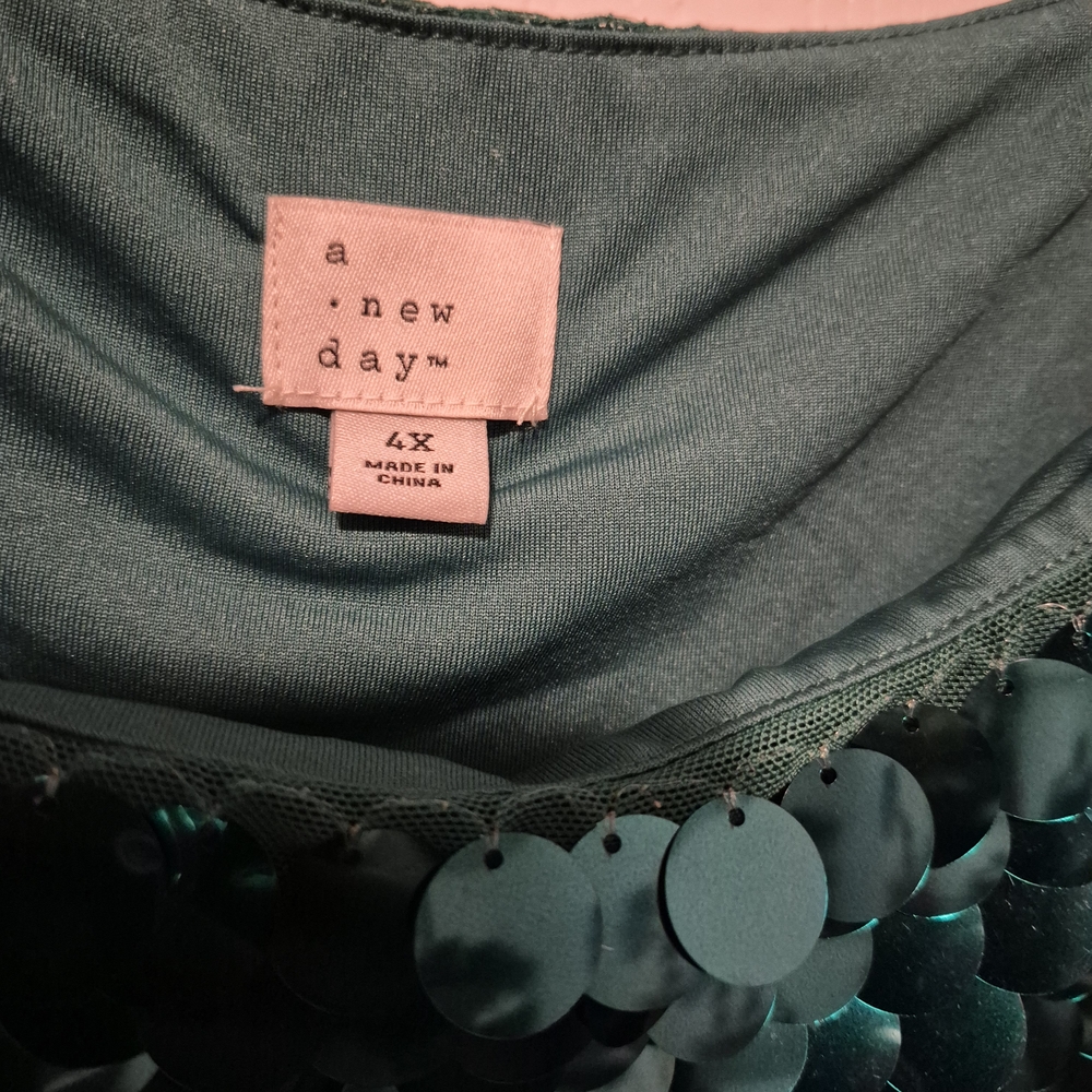 a new day Teal Sequin Skirt - Picture 4 of 4